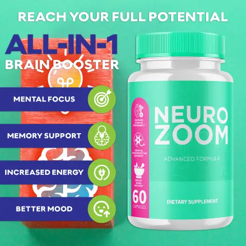 NeuroZoom memory and focus support supplement bottle